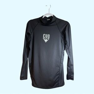 EVO Boys XL Long Sleeve Rash Guard Shirt for Surf & Sand, Black